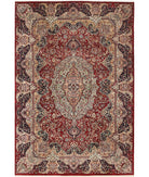 Kashmar 7'9'' X 11'7'' Hand-Knotted Wool Rug 7'9'' x 11'7'' (233 X 348) / Red / Blue