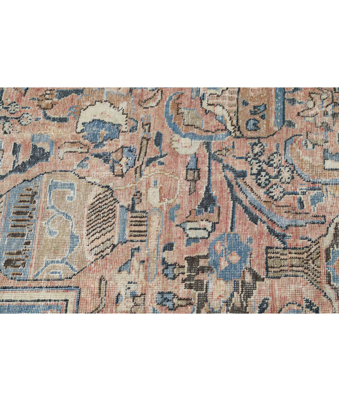 Kashmar 9'8'' X 11'11'' Hand-Knotted Wool Rug 9'8'' x 11'11'' (290 X 358) / Peach / Grey