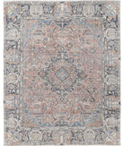 Kashmar 9'8'' X 11'11'' Hand-Knotted Wool Rug 9'8'' x 11'11'' (290 X 358) / Peach / Grey