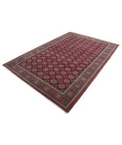 Bokhara 6'6'' X 9'5'' Hand-Knotted Wool Rug 6'6'' x 9'5'' (195 X 283) / Red / Blue