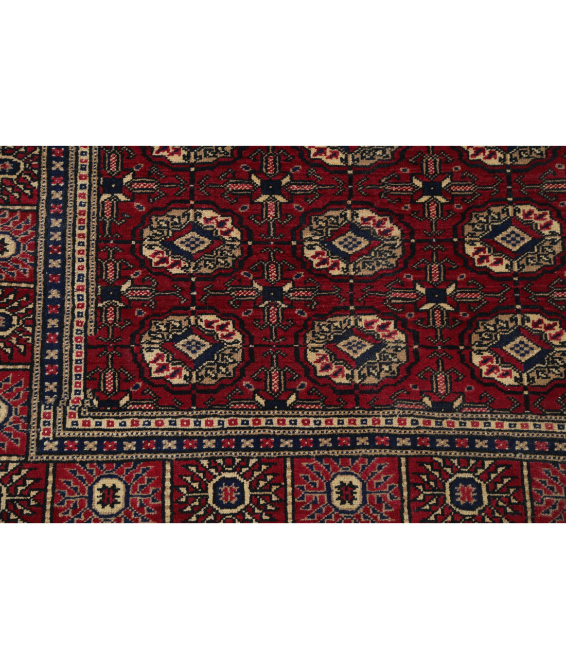 Bokhara 6'6'' X 9'5'' Hand-Knotted Wool Rug 6'6'' x 9'5'' (195 X 283) / Red / Blue