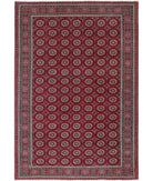 Bokhara 6'6'' X 9'5'' Hand-Knotted Wool Rug 6'6'' x 9'5'' (195 X 283) / Red / Blue