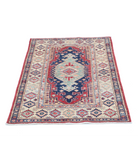 Kazak 2'9'' X 4'1'' Hand-Knotted Wool Rug 2'9'' x 4'1'' (83 X 123) / Red / Ivory