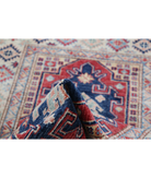 Kazak 2'9'' X 4'1'' Hand-Knotted Wool Rug 2'9'' x 4'1'' (83 X 123) / Red / Ivory