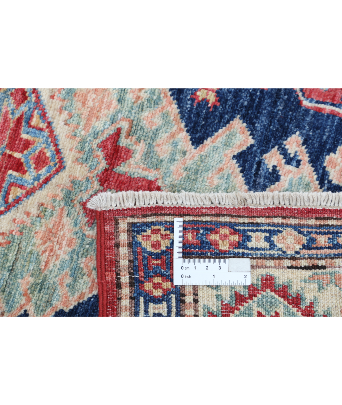 Kazak 2'9'' X 4'1'' Hand-Knotted Wool Rug 2'9'' x 4'1'' (83 X 123) / Red / Ivory