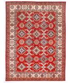 Hand Knotted Kazak Wool Rug 11' 10" X 15' 0" 11' 10" X 15' 0" (361 X 457) / Red / Ivory