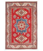 Hand Knotted Kazak Wool Rug 6' 0" X 9' 0" 6' 0" X 9' 0" (183 X 274) / Red / Ivory