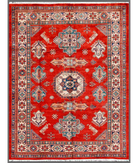 Hand Knotted Kazak Wool Rug 8' 2" X 10' 2" 8' 2" X 10' 2" (249 X 310) / Red / Ivory