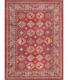 Hand Knotted Kazak Wool Rug 9' 3" X 12' 7" 9' 3" X 12' 7" (282 X 383) / Red / Ivory