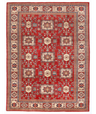 Hand Knotted Kazak Wool Rug 10' 2" X 13' 4" 10' 2" X 13' 4" (310 X 406) / Red / Ivory