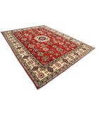 Kazak 9' 0" X 11' 7" Hand-Knotted Wool Rug 9' 0" X 11' 7" (274 X 353) / Red / Ivory