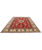 Kazak 9' 0" X 11' 7" Hand-Knotted Wool Rug 9' 0" X 11' 7" (274 X 353) / Red / Ivory