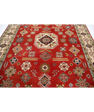 Kazak 9' 0" X 11' 7" Hand-Knotted Wool Rug 9' 0" X 11' 7" (274 X 353) / Red / Ivory