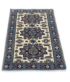 Kazak 2'3'' X 3'9'' Hand-Knotted Wool Rug 2'3'' x 3'9'' (68 X 113) / Ivory / Blue