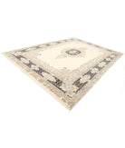 Kerman 9'11'' X 13'8'' Hand-Knotted Wool Rug 9'11'' x 13'8'' (298 X 410) / Ivory / Blue