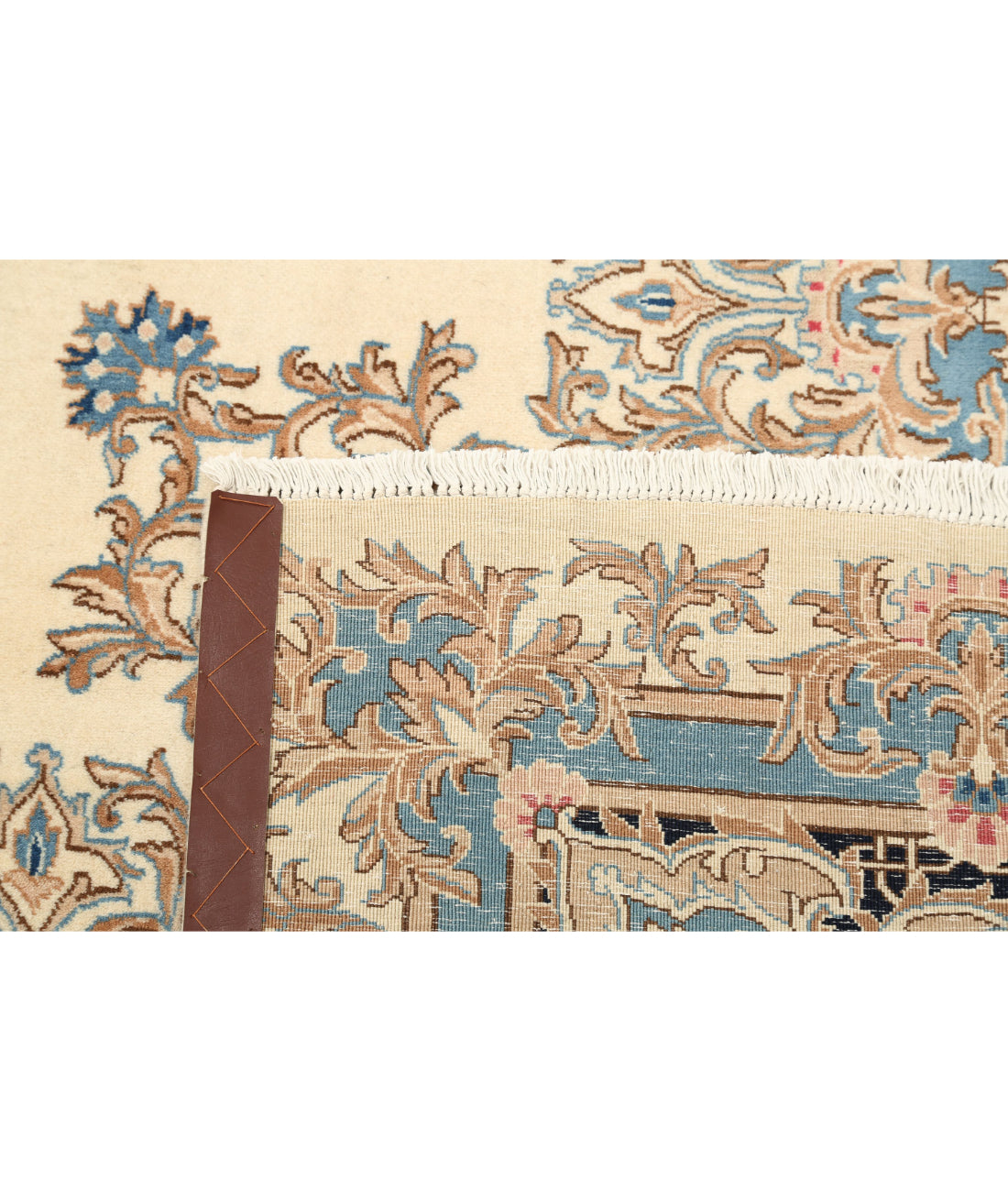 Kerman 9'11'' X 13'8'' Hand-Knotted Wool Rug 9'11'' x 13'8'' (298 X 410) / Ivory / Blue