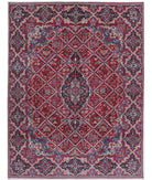 Kerman 9'9'' X 12'9'' Hand-Knotted Wool Rug 9'9'' x 12'9'' (293 X 383) / Red / Blue