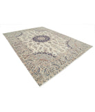 Kerman 9'9'' X 13'2'' Hand-Knotted Wool Rug 9'9'' x 13'2'' (293 X 395) / Ivory / Red