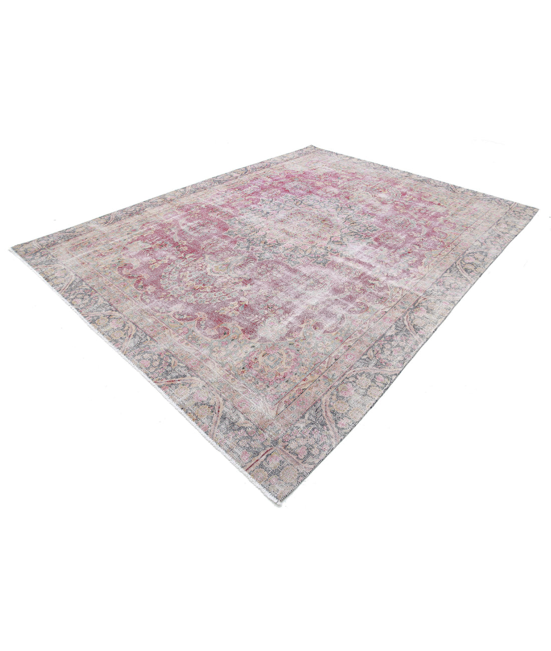 Vintage 8'5'' X 11'2'' Hand-Knotted Wool Rug 8'5'' x 11'2'' (253 X 335) / Burgundy / Blue