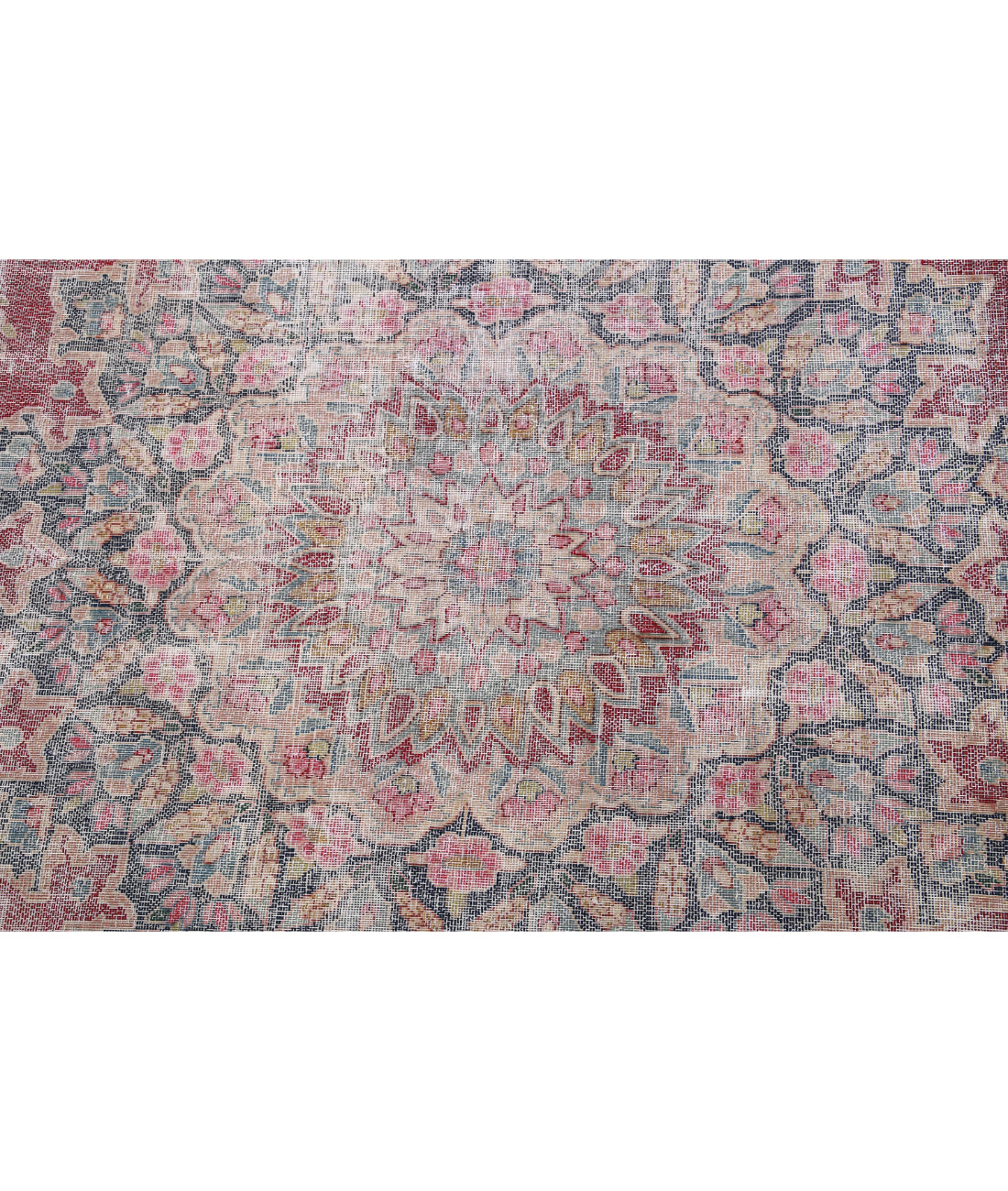 Vintage 8'5'' X 11'2'' Hand-Knotted Wool Rug 8'5'' x 11'2'' (253 X 335) / Burgundy / Blue