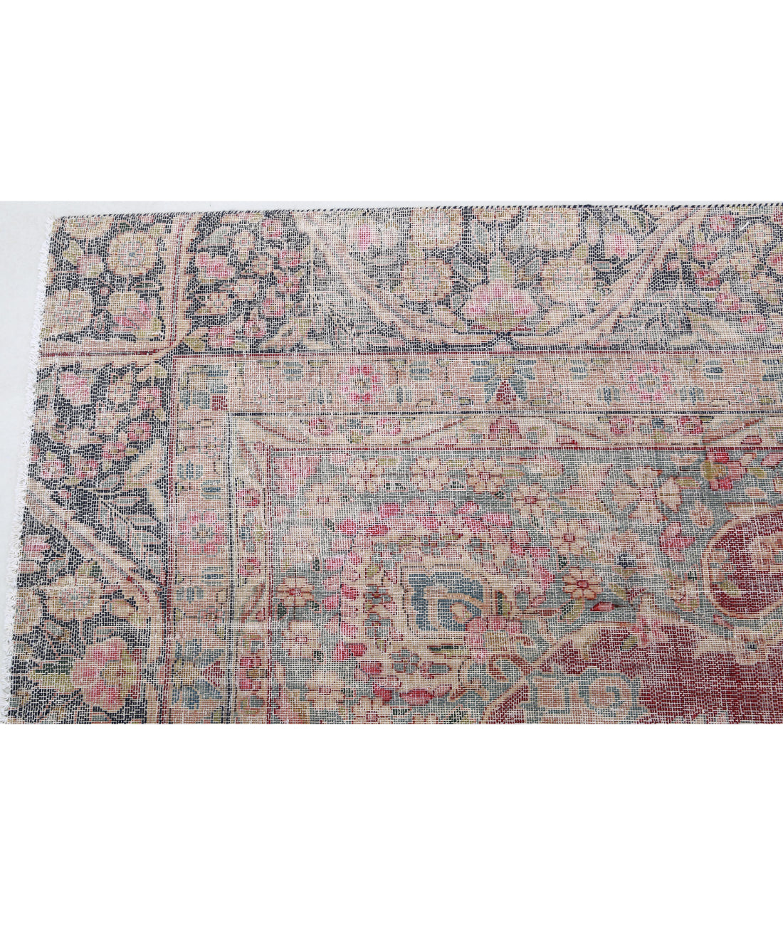 Vintage 8'5'' X 11'2'' Hand-Knotted Wool Rug 8'5'' x 11'2'' (253 X 335) / Burgundy / Blue