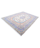 Kerman 8'0'' X 10'10'' Hand-Knotted Wool Rug 8'0'' x 10'10'' (240 X 325) / Ivory / Blue