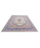 Kerman 8'0'' X 10'10'' Hand-Knotted Wool Rug 8'0'' x 10'10'' (240 X 325) / Ivory / Blue