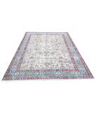 Kerman 5'10'' X 8'6'' Hand-Knotted Wool Rug 5'10'' x 8'6'' (175 X 255) / Ivory / Blue