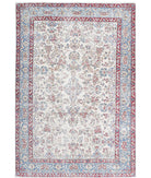 Kerman 5'10'' X 8'6'' Hand-Knotted Wool Rug 5'10'' x 8'6'' (175 X 255) / Ivory / Blue