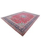 Kerman 9'10'' X 13'8'' Hand-Knotted Wool Rug 9'10'' x 13'8'' (295 X 410) / Red / Blue