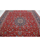 Kerman 9'10'' X 13'8'' Hand-Knotted Wool Rug 9'10'' x 13'8'' (295 X 410) / Red / Blue