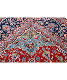 Kerman 9'10'' X 13'8'' Hand-Knotted Wool Rug 9'10'' x 13'8'' (295 X 410) / Red / Blue