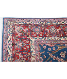 Kerman 9'9'' X 13'5'' Hand-Knotted Wool Rug 9'9'' x 13'5'' (293 X 403) / Blue / Red