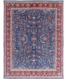 Kerman 9'9'' X 13'5'' Hand-Knotted Wool Rug 9'9'' x 13'5'' (293 X 403) / Blue / Red