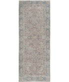 Kerman 3'8'' X 9'6'' Hand-Knotted Wool Rug 3'8'' x 9'6'' (110 X 285) / Pink / Blue