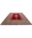 Kerman 9'11'' X 13'9'' Hand-Knotted Wool Rug 9'11'' x 13'9'' (298 X 413) / Red / Blue