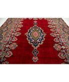 Kerman 9'11'' X 13'9'' Hand-Knotted Wool Rug 9'11'' x 13'9'' (298 X 413) / Red / Blue