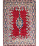 Kerman 9'11'' X 13'9'' Hand-Knotted Wool Rug 9'11'' x 13'9'' (298 X 413) / Red / Blue