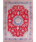 Kerman 8'5'' X 12'7'' Hand-Knotted Wool Rug 8'5'' x 12'7'' (253 X 378) / Red / Blue