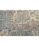 Kerman 10'8'' X 16'9'' Hand-Knotted Wool Rug 10'8'' x 16'9'' (320 X 503) / Ivory / Blue