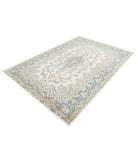 Kerman 5'10'' X 8'6'' Hand-Knotted Wool Rug 5'10'' x 8'6'' (175 X 255) / Ivory / Blue