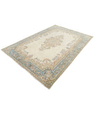 Kerman 5'11'' X 8'8'' Hand-Knotted Wool Rug 5'11'' x 8'8'' (178 X 260) / Beige / Blue