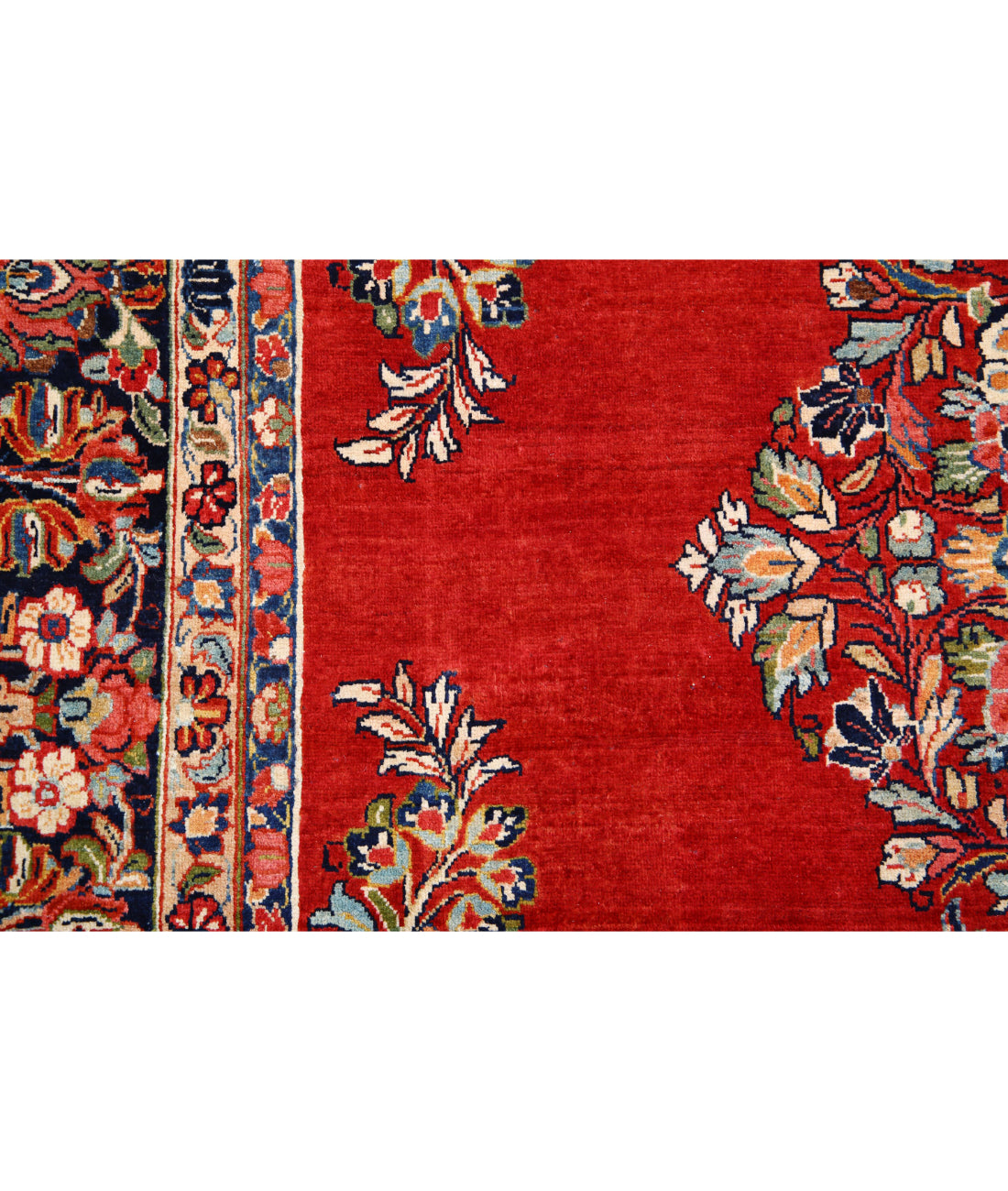 Kerman 8'4'' X 11'4'' Hand-Knotted Wool Rug 8'4'' x 11'4'' (250 X 340) / Red / Blue