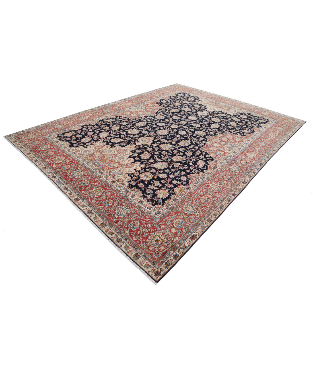 Kerman 8'10'' X 12'0'' Hand-Knotted Wool Rug 8'10'' x 12'0'' (265 X 360) / Blue / Rust