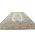 Kerman 11'8'' X 19'3'' Hand-Knotted Wool Rug 11'8'' x 19'3'' (350 X 578) / Ivory / Blue