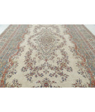 Kerman 11'8'' X 19'3'' Hand-Knotted Wool Rug 11'8'' x 19'3'' (350 X 578) / Ivory / Blue