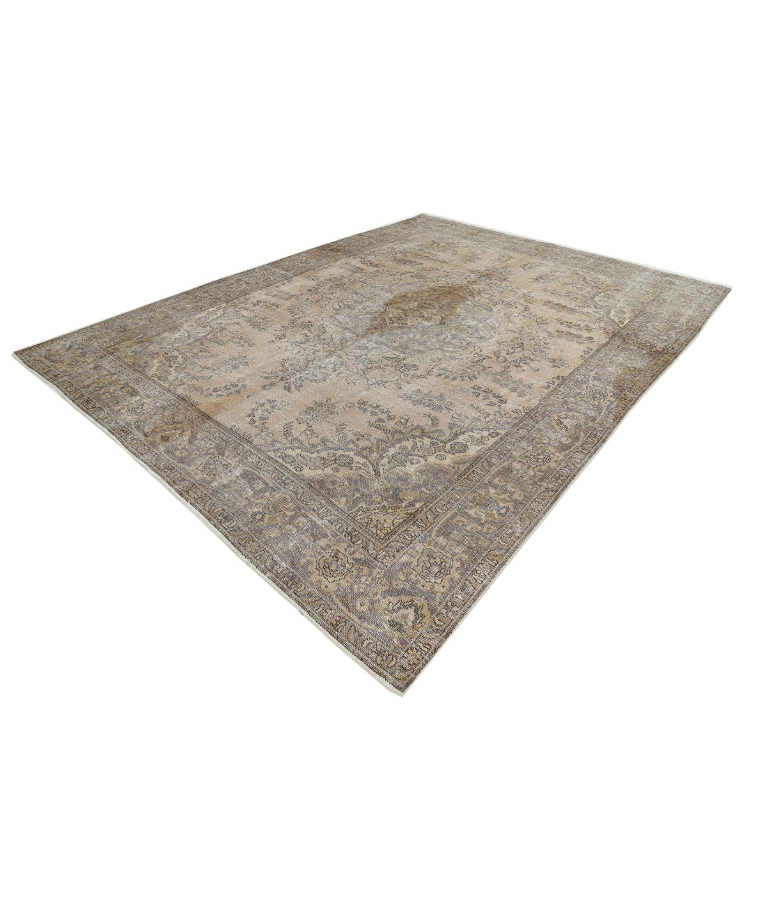 Kerman 9'7'' X 12'6'' Hand-Knotted Wool Rug 9'7'' x 12'6'' (288 X 375) / Beige / Grey