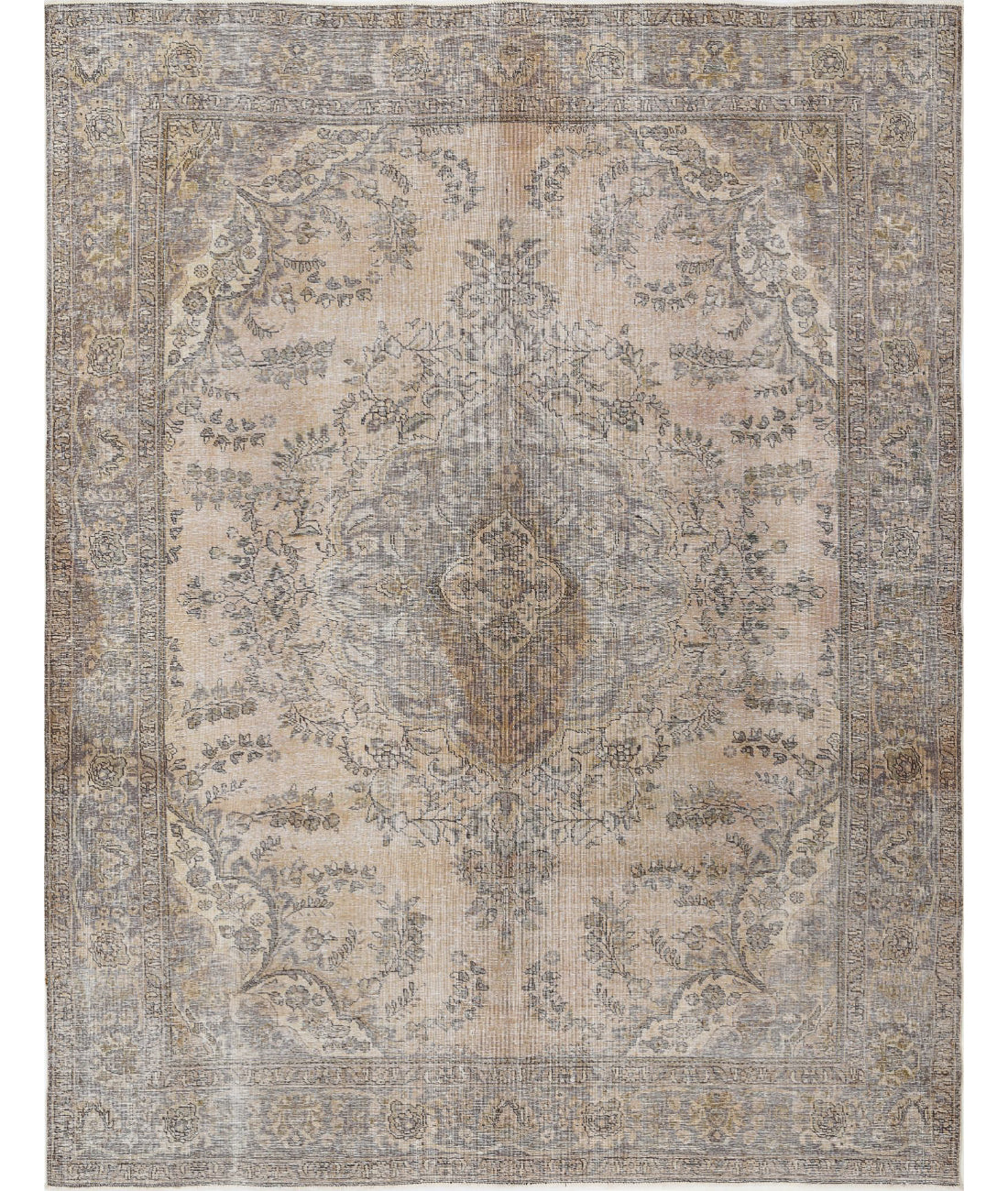 Kerman 9'7'' X 12'6'' Hand-Knotted Wool Rug 9'7'' x 12'6'' (288 X 375) / Beige / Grey