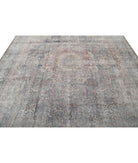 Kerman 9'9'' X 12'8'' Hand-Knotted Wool Rug 9'9'' x 12'8'' (293 X 380) / Blue / Ivory