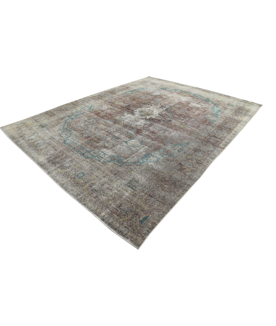 Kerman 9'7'' X 12'5'' Hand-Knotted Wool Rug 9'7'' x 12'5'' (288 X 373) / Rust / Teal